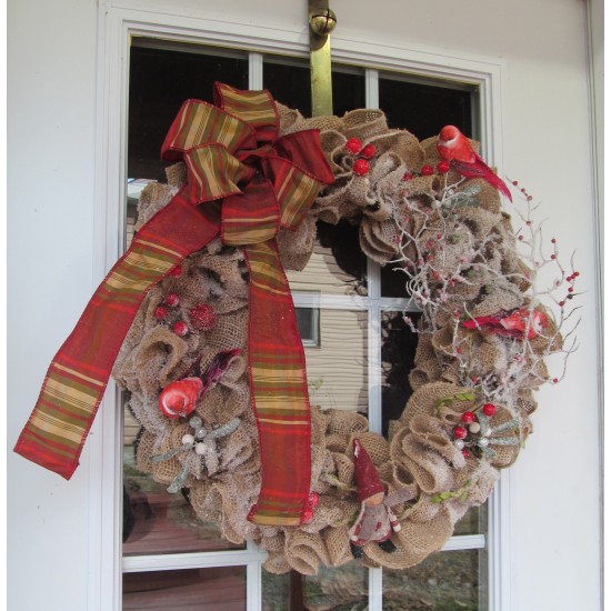Christmas wreath of jute 